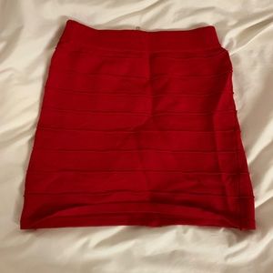 Charlotte Russe Xs Red Mini Skirt